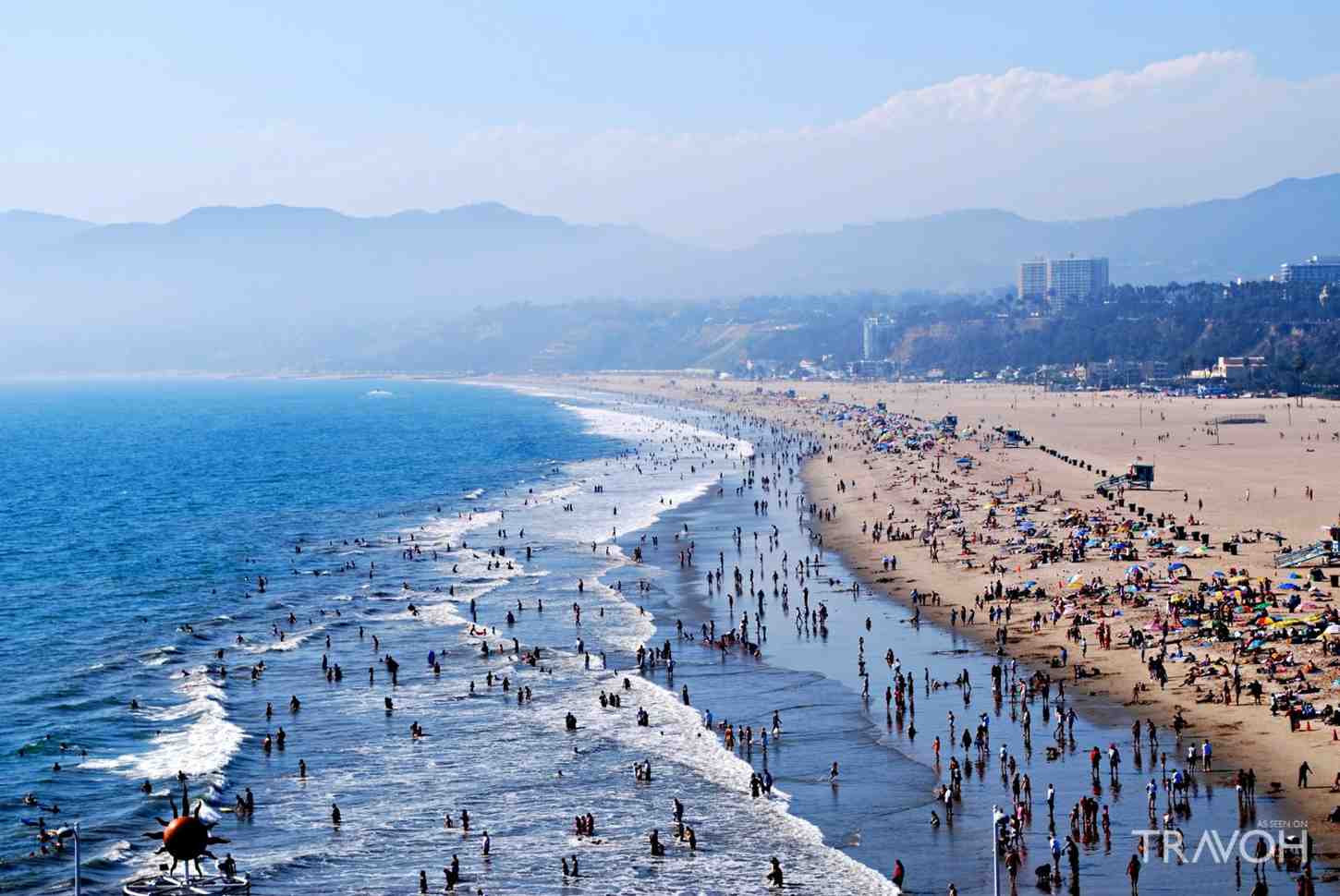 Beautiful California beach sunset Pacific Ocean Los Angeles