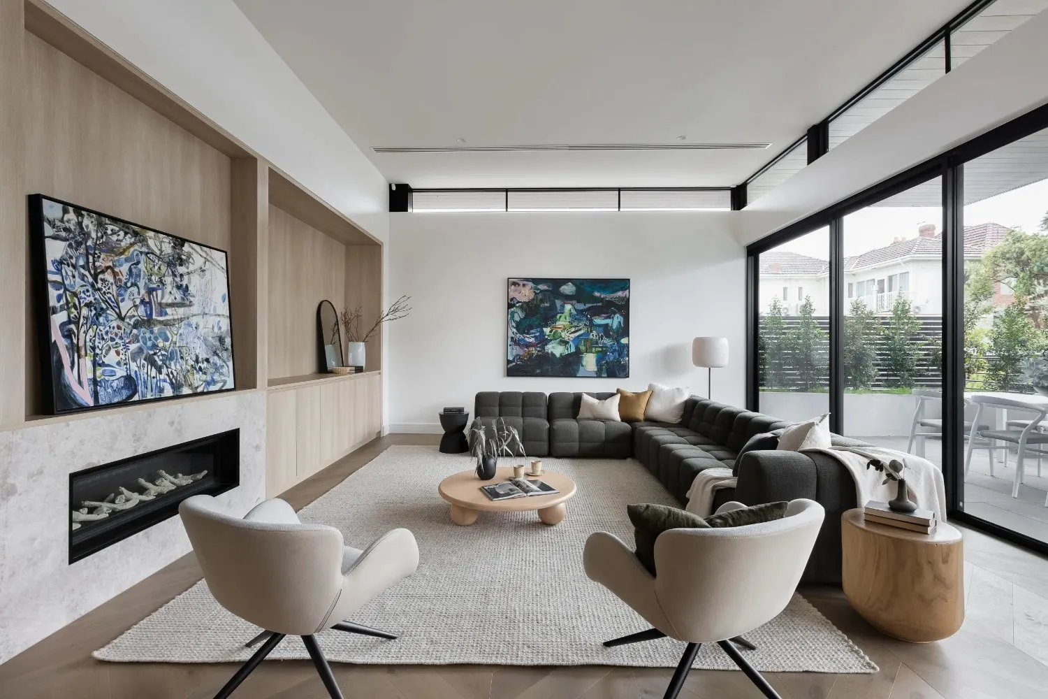 Living room styled with Home Decorators Collection furniture and accents