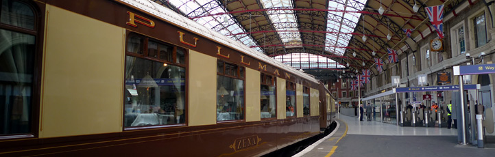 Belmond British Pullman luxury train at London Victoria