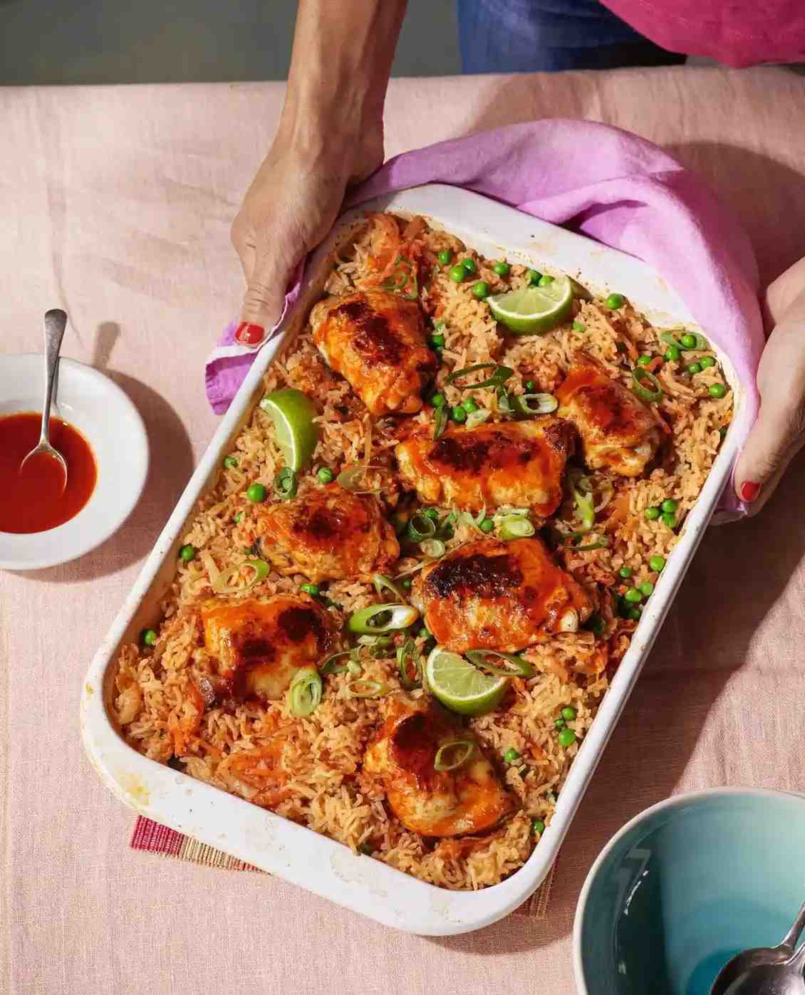 Gochujang Chicken Kimchi Traybake